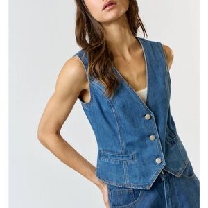 Lalavon Liza Denim Vest - Medium